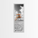 Lifeguard Tower Beach, Summer Vibes, Ocean Escape, Coastal Charm, Framed Canvas Print Bathroom Wall Art, Bold Minimalist Seaside Art