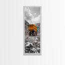 Mining Truck, Industrial Power, Bold Machinery, Construction Scene, Canvas Print, garage wall art, boys room decor, grunge wall art