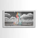 Desert Dust, Color Cloud, Abstract Sky, Surreal Art, Framed Canvas Print, Creative Studio Wall Decor, Whimsical Wall Art, Unique Design