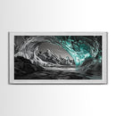 Ice Cave, Frozen Tunnel, Arctic Beauty, Glacial Light – Canvas Print, Nature Wall Art, Winter Decor, Bathroom or Entryway Statement Piece