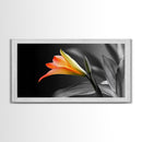Orange Lily, Botanical Closeup, Modern Floral, Elegant Nature, Framed Canvas Print, Minimalist Wall Art, Kitchen Decor, Botanical Photography