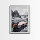 Glacial Rock, Abstract Ice Reflection, Surreal Landscape, Canvas Print, Nature Photography, Minimalist Winter Wall Art, Modern Decor