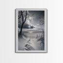 Beach Dunes Sunset, Seaside Escape, Quiet Shore Path, Coastal Calm, Framed Canvas Print, neutral coastal art,  bathroom wall decor