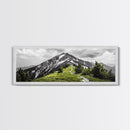 Mountain Hike Path, Scenic Peak Trail, Nature Landscape, Framed Canvas Print, Modern Cabin Decor, Adventure Wall Art, Minimalist Style