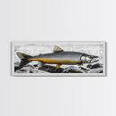 Golden Trout, River Rocks, Fishing Moment, Canvas Print, rustic lakehouse decor, angler gift wall art, fish print, cabin lodge artwork