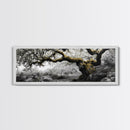 Twisted Oak, Mossy Branches, Forest Giant, Canvas Print, enchanted woodland art, fantasy living room decor, fairytale vibe