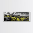 Golden Moss Hills, Modern Landscape, Earth Tones, Nature Scene, Canvas Print, Minimalist Art, Office Decor, Nature Lover Wall Art