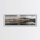 Yellow Trees, Mirror Lake, Majestic Mountains, Canvas Print, Fall Wall Art, Nature Photography, Peaceful Landscape Decor
