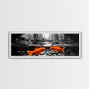 City Meets Nature, Urban Fish, Goldfish Art, Surreal Street Scene, Framed Canvas Print, Quirky Kitchen Wall Art, Modern Whimsical Decor