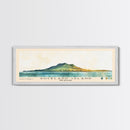 Auckland Island, New Zealand Watercolor Print, Vacation Gift, New Zealand Wall Art, Beach Painting, Beach Decor, Large Wall Art, Wood Frame Art