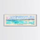 Cayo Paraiso, Dominican Republic Watercolor Beach Print, Vacation Gift, Dominican Republic Wall Art, Framed Canvas Print, Framed Beach Painting