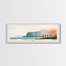 Easter Island, Chile Watercolor Beach Print, Vacation Gift, Chile Wall Art, Beach Painting, Beach Decor, Beach Painting