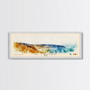 El Laucho, Chile Watercolor Print, Vacation Gift, Chile Wall Art, Beach Painting, Beach Decor, Large Wall Art, Wood Frame Art