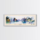 Ha Long Bay, Vietnam Watercolor Beach Print, Vacation Gift, Vietnam Wall Art, Framed Canvas Print, Framed Beach Painting