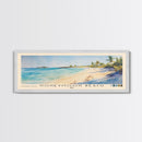 Honeymoon Beach, US Virgin islands Watercolor Beach Print, Vacation Gift, US Virgin islands Wall Art, Framed Canvas Print, Framed Beach Painting