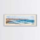 Huanchaco, Peru Watercolor Beach Print, Vacation Gift, Peru Wall Art, Framed Canvas Print, Framed Beach Painting