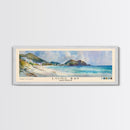 Long Bay, Saint-Martin Watercolor Print, Vacation Gift, Saint-Martin Wall Art, Beach Painting, Beach Decor, Large Wall Art, Wood Frame Art