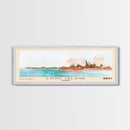 Long Island, Bahamas Watercolor Beach Print, Vacation Gift, Bahamas Wall Art, Framed Canvas Print, Framed Beach Painting