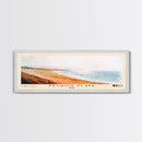 Pechón Playa, Spain Watercolor Print, Vacation Gift, Spain Wall Art, Beach Painting, Beach Decor, Large Wall Art, Wood Frame Art