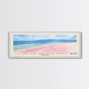 Pink sand Subic beach Matnog, Philippines Watercolor Print, Vacation Gift, Philippines Wall Art, Beach Painting, Beach Decor, Large Wall Art, Wood Frame Art