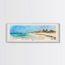 Playa Maguana, Cuba Watercolor Beach Print, Vacation Gift, Cuba Wall Art, Framed Canvas Print, Framed Beach Painting