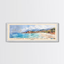 Santa Margarita Island, France Watercolor Print, Vacation Gift, France Wall Art, Beach Painting, Beach Decor, Large Wall Art, Wood Frame Art