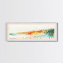 Santa Maria, Portugal Watercolor Beach Print, Vacation Gift, Portugal Wall Art, Framed Canvas Print, Framed Beach Painting