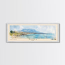 Sicily, Italy Watercolor Beach Print, Vacation Gift, Italy Wall Art, Framed Canvas Print, Framed Beach Painting