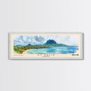 St Felix, Mauritius Watercolor Beach Print, Vacation Gift, Mauritius Wall Art, Framed Canvas Print, Framed Beach Painting