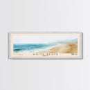 White Beach, Morocco Watercolor Beach Print, Vacation Gift, Morocco Wall Art, Framed Canvas Print, Framed Beach Painting