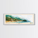 Yelapa, Mexico Watercolor Print, Vacation Gift, Mexico Wall Art, Beach Painting, Beach Decor, Large Wall Art, Wood Frame Art