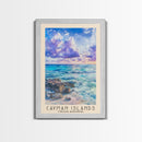 Cayman Islands, United Kingdom Watercolor Beach Print, Vacation Gift, United Kingdom Wall Art, Beach Painting, Beach Decor, Beach Painting