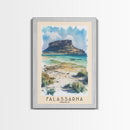Falassarna, Greece Watercolor Beach Print, Vacation Gift, Greece Wall Art, Beach Painting, Beach Decor, Beach Painting