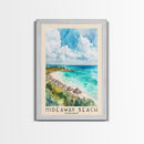 Hideaway Beach, Bahamas Watercolor Beach Print, Vacation Gift, Bahamas Wall Art, Framed Canvas Print, Framed Beach Painting