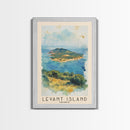 Levant Island, France Watercolor Beach Print, Vacation Gift, France Wall Art, Beach Painting, Beach Decor, Beach Painting