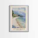 Lucice Beach, Montenegro Watercolor Beach Print, Vacation Gift, Montenegro Wall Art, Beach Painting, Beach Decor, Beach Painting