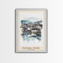 Pasha Dere, Bulgaria Watercolor Beach Print, Vacation Gift, Bulgaria Wall Art, Framed Canvas Print, Framed Beach Painting