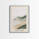 Pentle Bay, United Kingdom Watercolor Beach Print, Vacation Gift, United Kingdom Wall Art, Beach Painting, Beach Decor, Beach Painting