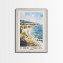 Playa de Ondarreta, Spain Watercolor Beach Print, Vacation Gift, Spain Wall Art, Beach Painting, Beach Decor, Beach Painting
