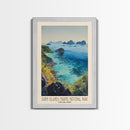 Surin Islands Marine National Park, Thailand Watercolor Print, Vacation Gift, Thailand Wall Art, Beach Painting, Beach Decor, Large Wall Art, Wood Frame Art