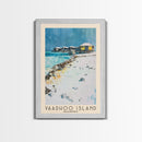 Vaadhoo Island, Maldives Watercolor Print, Vacation Gift, Maldives Wall Art, Beach Painting, Beach Decor, Large Wall Art, Wood Frame Art