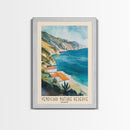 Vendicari Nature Reserve, Italy Watercolor Print, Vacation Gift, Italy Wall Art, Beach Painting, Beach Decor, Large Wall Art, Wood Frame Art