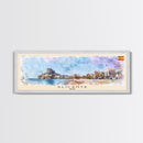Alicante Spain Travel Print Wall Art, Panoramic City Art, Travel Art, Wall Decor, Vacation Gift, Framed Canvas Print Or Metal Art