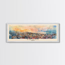 Piraeus Greece Travel Art, City Art, Framed Canvas Print or Metal Wall Art, Europe Travel Poster, Panoramic Wall Art, Extra Wide Wall Art