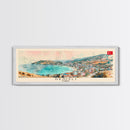 Denizli Turkey Wall Art, Panoramic Travel Poster, Panoramic Framed Canvas Print, City Wall Art, Wall Hanging Home Decor, Travel Art
