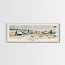 Engels Russia Panoramic Travel Poster, Framed Canvas Print or Metal Wall Art, Travel Art, Home Decor, Panoramic Painting, Midcentury Art