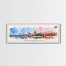 Makhachkala Russia Travel Art, City Art, Framed Canvas Print or Metal Wall Art, Europe Travel Poster, Panoramic Wall Art, Extra Wide Wall Art