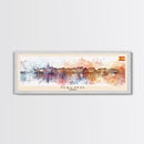 Malmo Sweden Travel Art, City Art, Framed Canvas Print or Metal Wall Art, Europe Travel Poster, Panoramic Wall Art, Extra Wide Wall Art