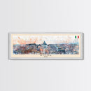 Rome Italy Travel Print Wall Art, Panoramic City Art, Travel Art, Wall Decor, Vacation Gift, Framed Canvas Print Or Metal Art