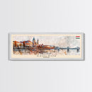 Szolnok Hungary Wall Art, Panoramic Travel Poster, Panoramic Framed Canvas Print, City Wall Art, Wall Hanging Home Decor, Travel Art